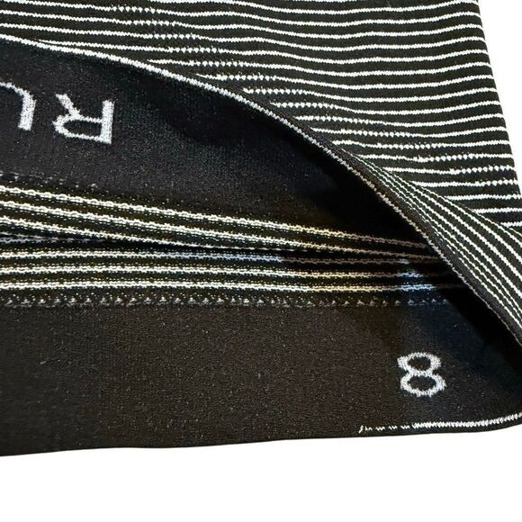 Lululemon Women's Swifty Tech Racerback Yoga Workout Striped Black Tank Top Sz 8 - Picture 4 of 5